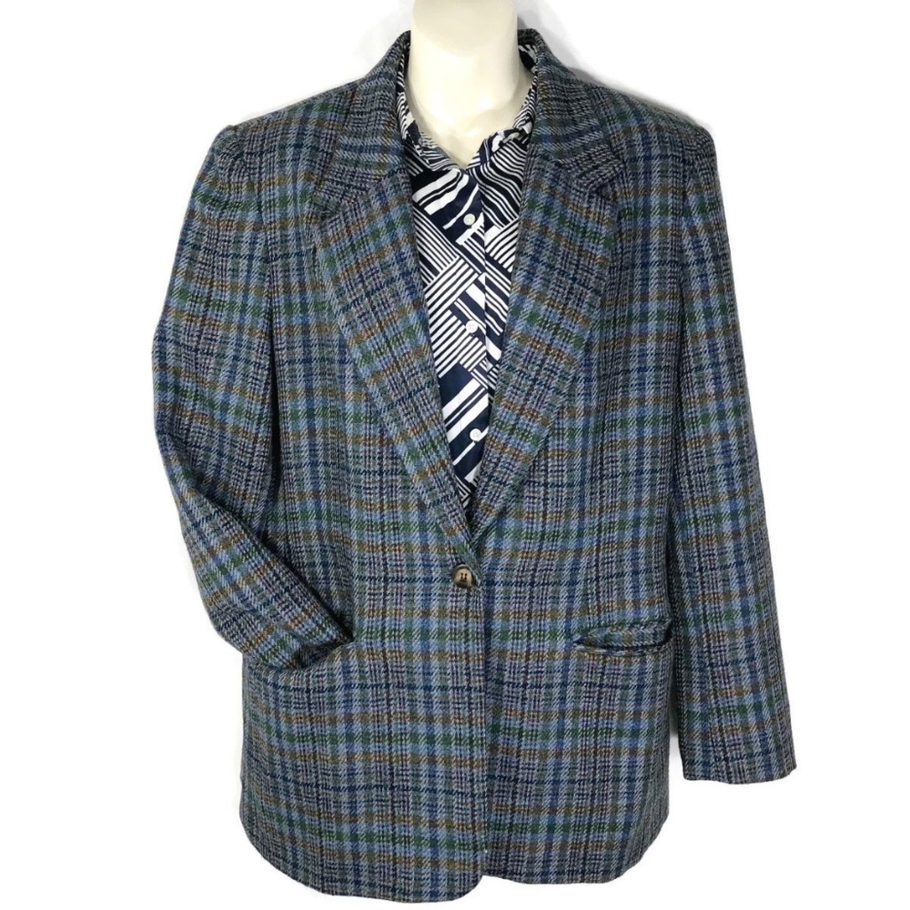 Vintage NEIMAN MARCUS 100% Wool Blazer Women Sz 12